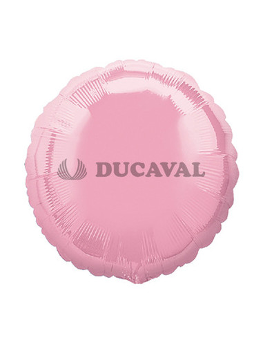 Globo foil circulo perlado rosa 45cm.