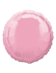 Globo foil circulo perlado rosa 45cm.
