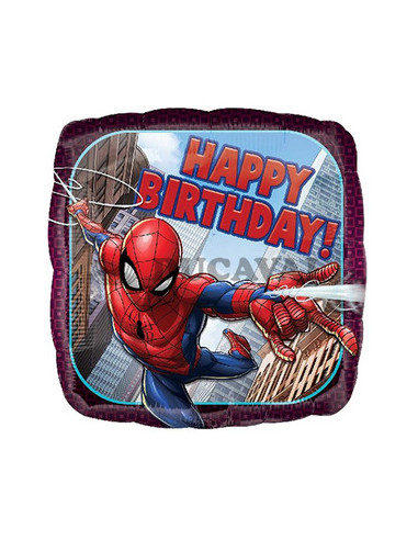 Globo foil Spiderman Happy Birthday 45cm