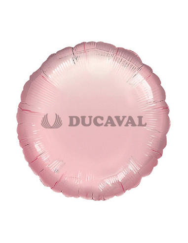 Globo foil circulo rosa pastel 45cm