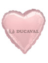 Globo foil corazón rosa pastel 45cm.
