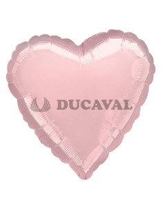 Globo foil corazón rosa pastel 45cm.