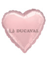 Globo foil corazón rosa pastel 45cm.