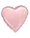Globo foil corazón rosa pastel 45cm.