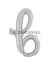 Globo foil letra B minúscula plata 36cm