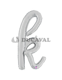 Globo foil letra K minúscula plata 36cm