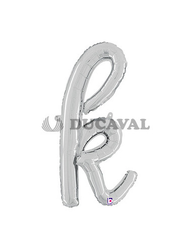 Globo foil letra K minúscula plata 36cm