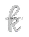 Globo foil letra K minúscula plata 36cm
