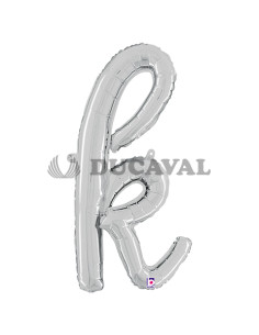 Globo foil letra K minúscula plata 36cm