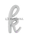 Globo foil letra K minúscula plata 36cm