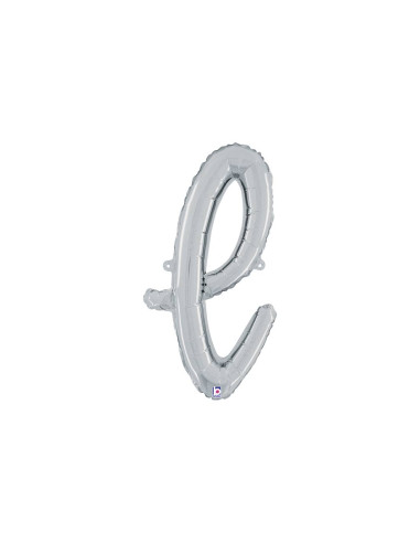 Globo foil letra L minúscula plata 36cm | Ducaval | Envíos 24/48 hora