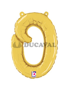 Globo foil letra O minúscula oro 36cm