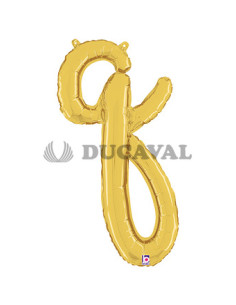 Globo foil letra Q minúscula oro 36cm