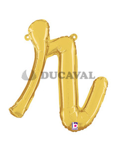 Globo foil letra R minúscula oro 36cm