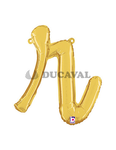 Globo foil letra R minúscula oro 36cm