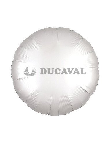 Globo foil círculo satín blanco