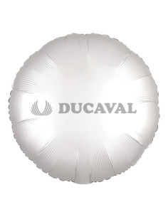 Globo foil círculo satín blanco