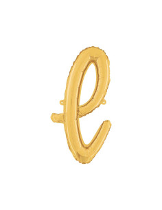 Globo foil letra L minúscula oro 36cm | Ducaval | Envíos 24/48 horas