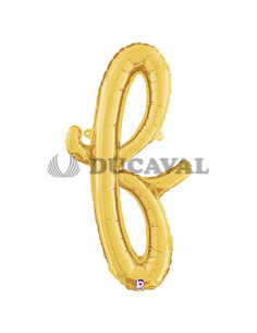 Globo foil letra F minúscula oro 36cm