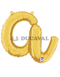 Globo foil letra A minúscula oro 36cm