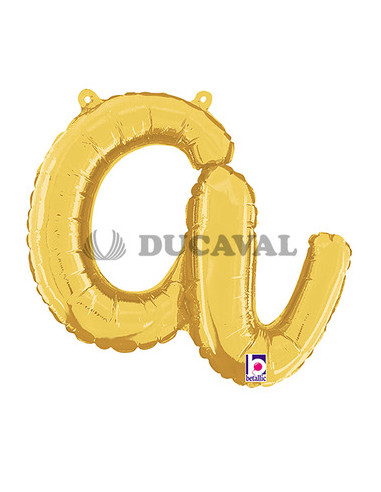 Globo foil letra A minúscula oro 36cm
