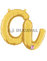 Globo foil letra A minúscula oro 36cm