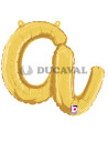 Globo foil letra A minúscula oro 36cm