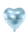 Globo foil corazón azul claro 45cm  Disfraces Ducaval