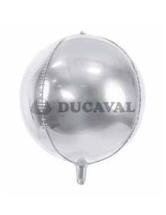 Globo foil balón plata metalizado 40cm  Disfraces Ducaval