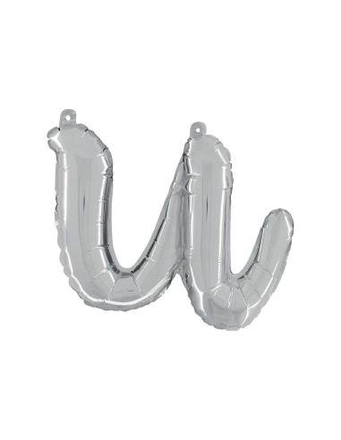 Globo foil letra U minúscula plata 36cm | Ducaval | Envíos 24/48 hora