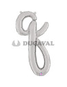 Globo foil letra Q minúscula plata 36cm