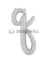 Globo foil letra Q minúscula plata 36cm