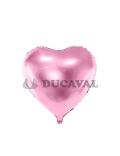 Globo foil brillo corazon rosa 45cm | Ducaval | Envíos 24/48 horas 