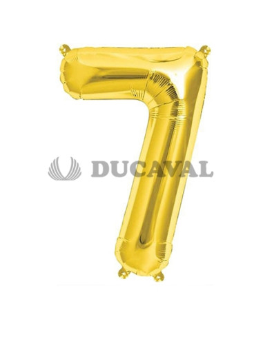 Globo número 7 dorado 45cm