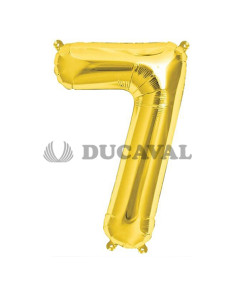 Globo número 7 dorado 45cm