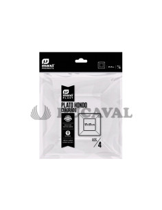 Plato hondo cuadrado transparente 17x17cm 4 ud | Ducaval |