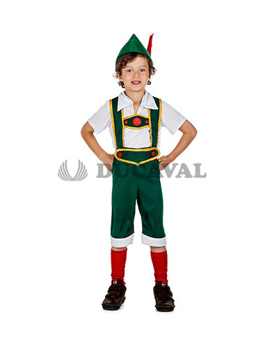 Disfraz Tirolés verde niño