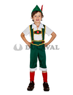 Disfraz Tirolés verde niño