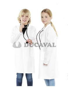 Disfraz bata blanca infantil