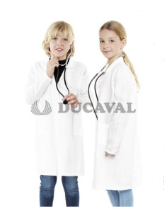 Disfraz bata blanca infantil
