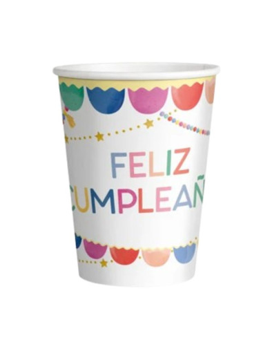 Vaso carton globos 270cc 10ud  | Ducaval | Envías 24/48 horas 