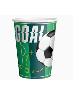Vaso carton fútbol 270cc 10ud | Ducaval | Envías 24/48 horas 