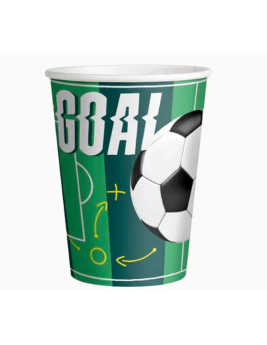 Vaso carton fútbol 270cc 10ud | Ducaval | Envías 24/48 horas 