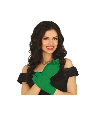 Guantes cortos adulto verde | Ducaval | Envío 24/48h