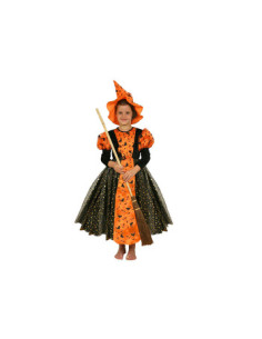 Disfraz de Bruja naranja murciélagos | DUCAVAL |