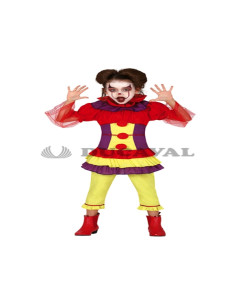 Disfraz payasa maléfica infantil | Ducaval | Envíos 24/48h