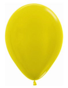 Globos látex Amarillo Metálico 30cm 12u | Ducaval | Envíos 24/48h
