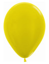 Globos látex Amarillo Metálico 30cm 12u | Ducaval | Envíos 24/48h