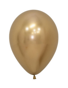 Globo látex oro reflex 30cm 50 unidades Liragram | Ducaval | Envios 2