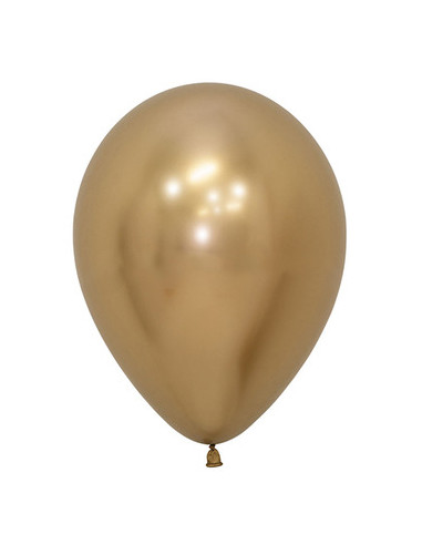 Globo látex oro reflex 30cm 50 unidades Liragram | Ducaval | Envios 2